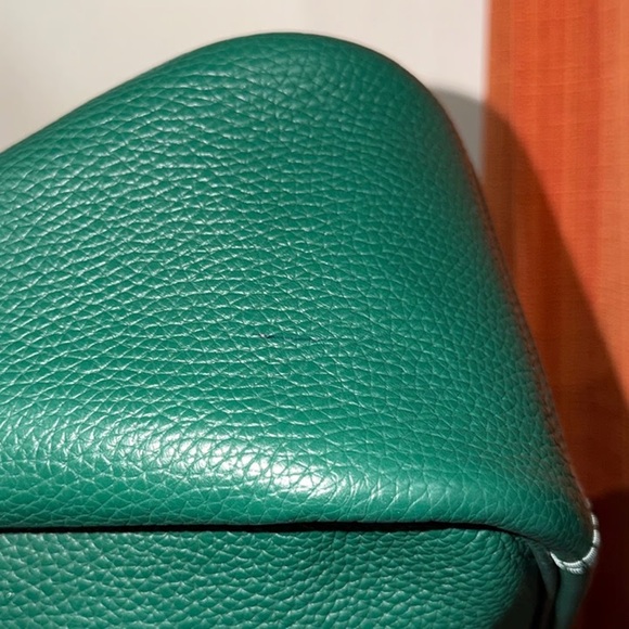 ‼️ Coach Cary Soft Pebble Green Leather Shoulder Bag - Picture 5 of 12